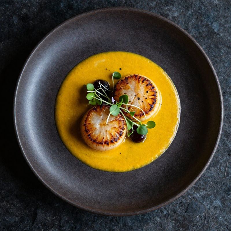 Seared scallops